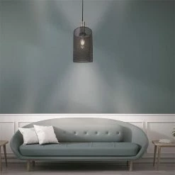 Nouveau 🛒 The Home Deco Light Lampe Suspension Design "Cylindre" 24cm Gris 🤩 -Atmosphera Soldes 3664944048831 5