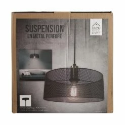 Bon marché 🎁 The Home Deco Light Lampe Suspension Design "Moderne" 22cm Gris ❤️ -Atmosphera Soldes 3664944048848 3
