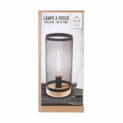Les meilleures critiques de 😍 The Home Deco Light Lampe cylindrique métal grillagé socle en bois blanc 😀 -Atmosphera Soldes 3664944048879 2