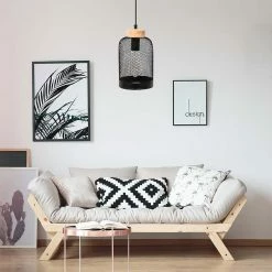 Coupon ❤️ The Home Deco Light Lampe Suspension "Cloche Grille" 25cm Noir 🛒 -Atmosphera Soldes 3664944048893 4
