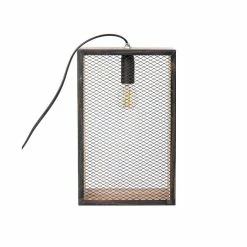 Acheter ❤️ Paris prix Lampe à Poser Bois & Métal "Cadre" 29cm Noir & Naturel 👍