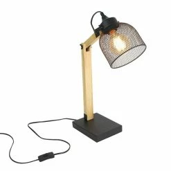 Acheter 🧨 The Home Deco Light Lampe de Bureau Articulée "Grille" 38cm Naturel & Noir 🛒 -Atmosphera Soldes 3664944048930 2