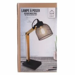Acheter 🧨 The Home Deco Light Lampe de Bureau Articulée "Grille" 38cm Naturel & Noir 🛒 -Atmosphera Soldes 3664944048930 5
