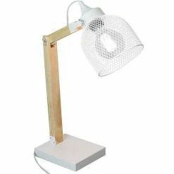 Acheter 🧨 The Home Deco Light Lampe de Bureau Articulée "Grille" 38cm Naturel & Noir 🛒