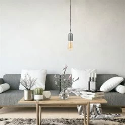 Promo 😉 Paris prix Lampe Suspension Déco "Vintage" 9cm Argent ⌛ -Atmosphera Soldes 3664944048985 5