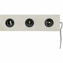 Sortie 💯 The Home Deco Light Lampe à poser rectangulaire finition ciment pour 3 ampoules 27 x 7.5 x 9 cm 💯 -Atmosphera Soldes 3664944066453 3