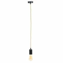 Promo 💯 The Home Deco Factory Lampe Suspension Déco "Vintage" 9cm Noir & Or 💯