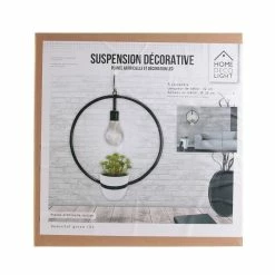 Coupon ✨ The Home Deco Factory Lampe Suspension LED "Plante Garden" 30cm Noir 👍 -Atmosphera Soldes 3664944089797 4