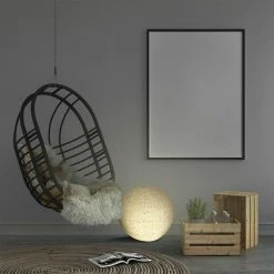 Offres 😍 The Home Deco Light Suspension boule colorée 30 cm gris 🔥 -Atmosphera Soldes 3664944131601 6