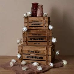 Tout neuf ⌛ Paris prix Guirlande lumineuse Roses Blanches 🔔 -Atmosphera Soldes 3664944335733 7