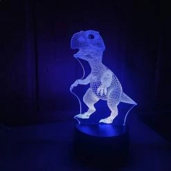 Grosses soldes 👍 Totalcadeau Veilleuse dinausaure T-rex effet 3D lampe changement de couleur ❤️ -Atmosphera Soldes 3664996338751 3