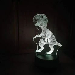 Grosses soldes 👍 Totalcadeau Veilleuse dinausaure T-rex effet 3D lampe changement de couleur ❤️ -Atmosphera Soldes 3664996338751 4