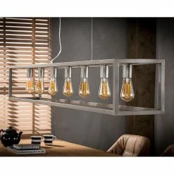 De gros ✔️ Lampea Suspension industrielle en métal argenté 7 lampes Sylvia 👍 8 De gros ✔️ Lampea Suspension industrielle en métal argenté 7 lampes Sylvia 👍 -Atmosphera Soldes 3665367160834 2