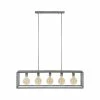 Vente flash 👍 Lampea Suspension industrielle en métal argenté 5 lampes Baptiste 😍 -Atmosphera Soldes 3665367160926 1