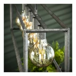 Vente flash 👍 Lampea Suspension industrielle en métal argenté 5 lampes Baptiste 😍 -Atmosphera Soldes 3665367160926 4