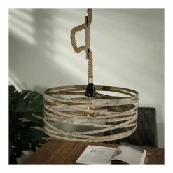 Coupon 🛒 Lampea Suspension vintage en métal 1 lampe Ø 40 cm David 🌟 -Atmosphera Soldes 3665367163316 2