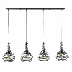 Les meilleures critiques de 💯 Lampea Suspension industrielle en métal noir 5 x Ø 25 cm Harrisson 😍