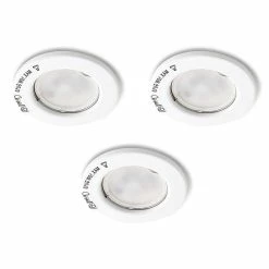 Budget 🧨 Paris prix Lot de 3 Spots Encastrés "Rond Fixe" 9cm Blanc ⌛