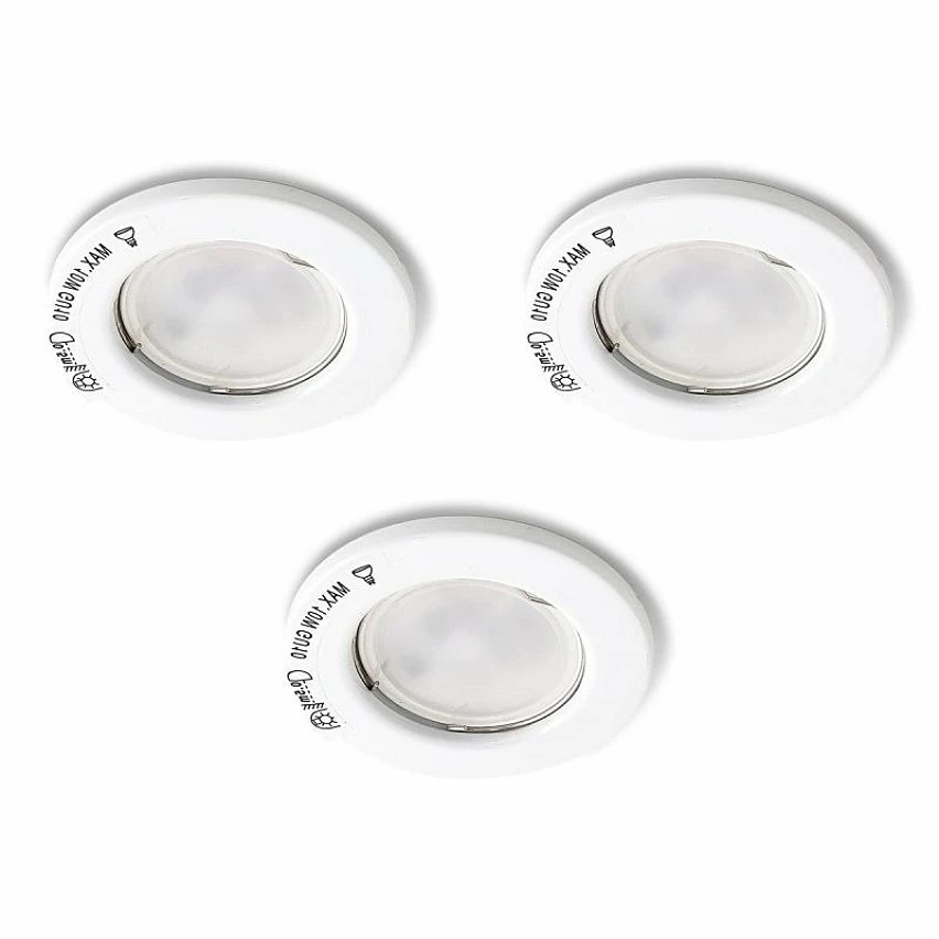 Budget 🧨 Paris prix Lot de 3 Spots Encastrés "Rond Fixe" 9cm Blanc ⌛ 3 Budget 🧨 Paris prix Lot de 3 Spots Encastrés "Rond Fixe" 9cm Blanc ⌛