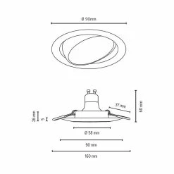 Grosses soldes 😍 Paris prix Lot de 3 Spots Encastrés en Métal "Rond" 9cm Or 🛒 -Atmosphera Soldes 3700564208986 4