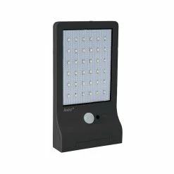 Tout neuf 👍 Lampe LED Solaire 3W 370 lumens 6000K LI ION Applique exterieure noir avec détection ASLO 💯