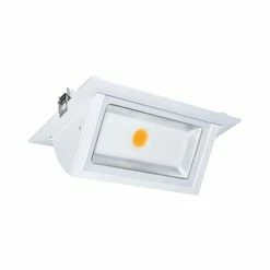 Vente flash 🔔 Miidex Spot LED Encastrable Rectangulaire Orientable Blanc 30W Blanc Chaud 3000K ⭐