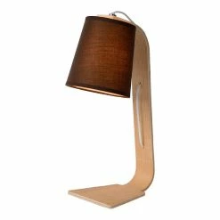 Sortie 🎁 Lampea Lampe de table contemporaine en bois et tissu Christalline ⌛ -Atmosphera Soldes 3701171201148 2