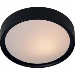 Meilleur prix 🛒 Lampea Plafionner moderne plastique noir Ø36 cm Belian 😉