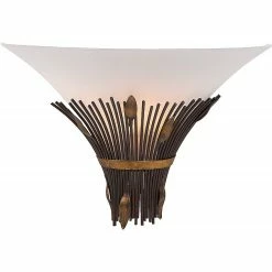 Meilleur prix 😉 Lampea Applique classique en métal bronzé et verre Cara 👍