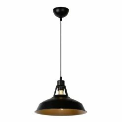 Sortie ⭐ Lampea Suspension industrielle en métal noir Ø31 cm Odile ✨