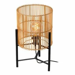 Offres ⭐ Lampea Lampe à poser en rotin Ø 30 cm Toulouse 👏 -Atmosphera Soldes 3701171265355 3