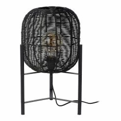 Acheter 🛒 Lampea Lampe à poser en rotin design Ø 30 cm Dourgan ✨