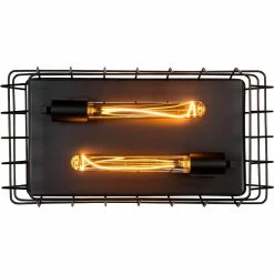 Bon marché ⌛ Lampea Plafonnier industriel 2xE27 noir Sash ✨ -Atmosphera Soldes 3701171265577 3