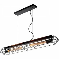 Offres 🔔 Lampea Suspension industrielle noire 2xE27 Stella 🥰 -Atmosphera Soldes 3701171265645 6