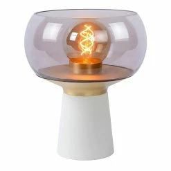 Remise 👍 Lampea Lampe de table vintage salon blanc 1xE27 Global 😀 -Atmosphera Soldes 3701171265881 3