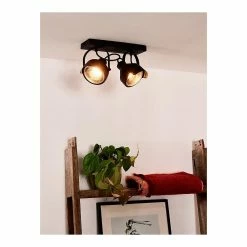 Budget 🔔 Lampea Spot plafond industriel 2xGU10 Duarte 💯