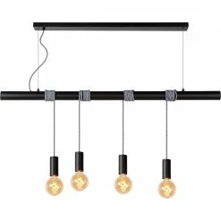 Tout neuf 🥰 Lampea Suspension industrielle 4 lampes Ewan ⌛ -Atmosphera Soldes 3701171266376 3