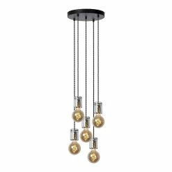 Nouveau đ Lampea Suspension industrielle 5 lampes Indie đ
