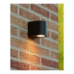 Meilleure affaire 👍 Lampea Spot mural extérieur arrondi LED dimmable Zora 🛒 -Atmosphera Soldes 3701171269858 3
