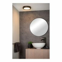 Meilleure affaire 😀 Lampea Plafonnier salle de bain Ø 24 cm LED dimmable Brie ✨ -Atmosphera Soldes 3701171271141 2