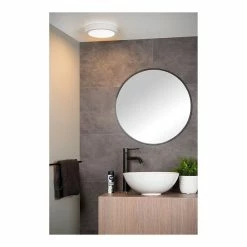 Meilleure affaire 😀 Lampea Plafonnier salle de bain Ø 24 cm LED dimmable Brie ✨ -Atmosphera Soldes 3701171271158 2