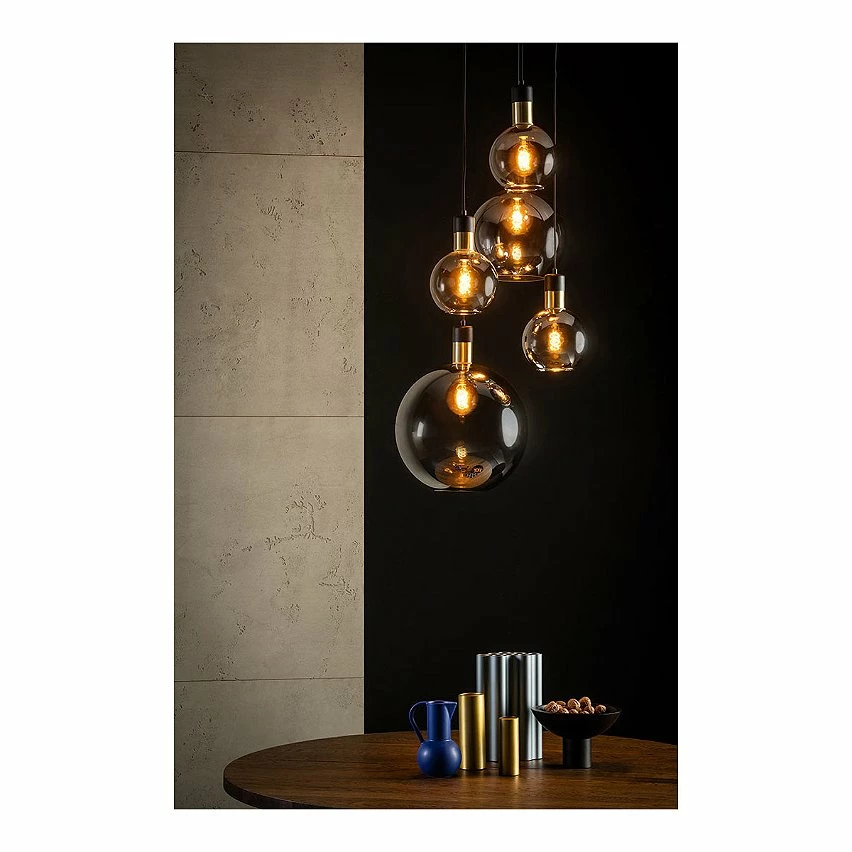 Top 10 🛒 Lampea Suspension sphérique 5 lampes en verre fumé Lius 😍 3 Top 10 🛒 Lampea Suspension sphérique 5 lampes en verre fumé Lius 😍