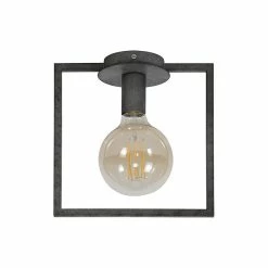 Promo 🎉 Lampea Plafonnier industriel en métal argenté Baptiste 🤩 -Atmosphera Soldes 3701171277723 1