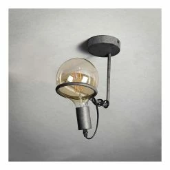 Sortie 🎉 Lampea Plafonnier industriel en métal gris Calvin 😍 -Atmosphera Soldes 3701171290586 2