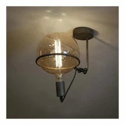 Sortie 🎉 Lampea Plafonnier industriel en métal gris Calvin 😍 -Atmosphera Soldes 3701171290586 5