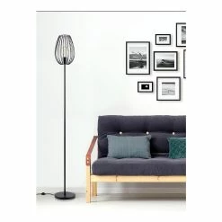 Bon marché 👏 Lampea Lampadaire industriel métal pour salon 160 cm Nacre ⌛ -Atmosphera Soldes 3701587501955 7