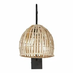 Sortie 🎉 Vivabita Applique murale bambou naturel pour salon 54 cm Onyx ⭐