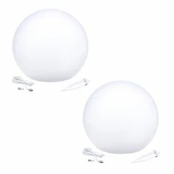 Budget 🎉 Lumisky 2 Boules lumineuses solaires SOLSTY C30 Blanc Polyéthylène ∅30cm ✨