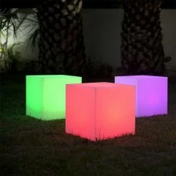 Meilleur prix 🛒 Lumisky Cube lumineux sans fil LED multicolore CARRY C40 Multicolore Polyéthylène H40CM 🧨 -Atmosphera Soldes 3760119733639 2