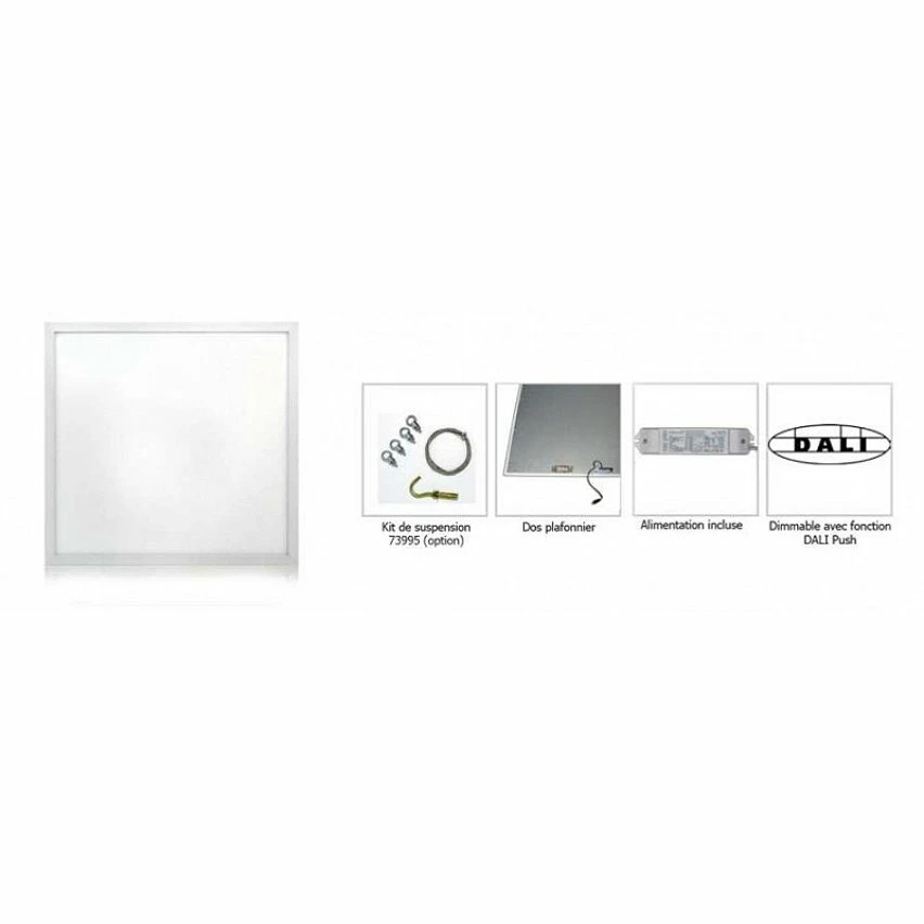 Budget ⭐ Miidex Dalle LED 38W 600x600mm Dimmable Dali Push - Blanc du Jour 6000K ❤️ 6 Budget ⭐ Miidex Dalle LED 38W 600x600mm Dimmable Dali Push - Blanc du Jour 6000K ❤️ – Image 4